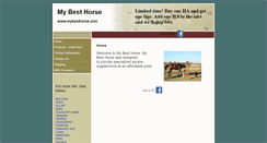 Desktop Screenshot of mybesthorse.com